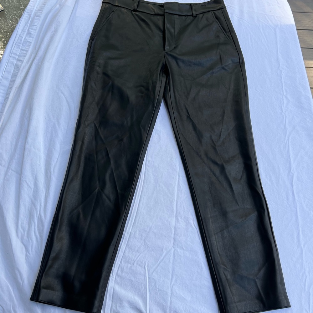 Zara Faux Leather Trousers- 8